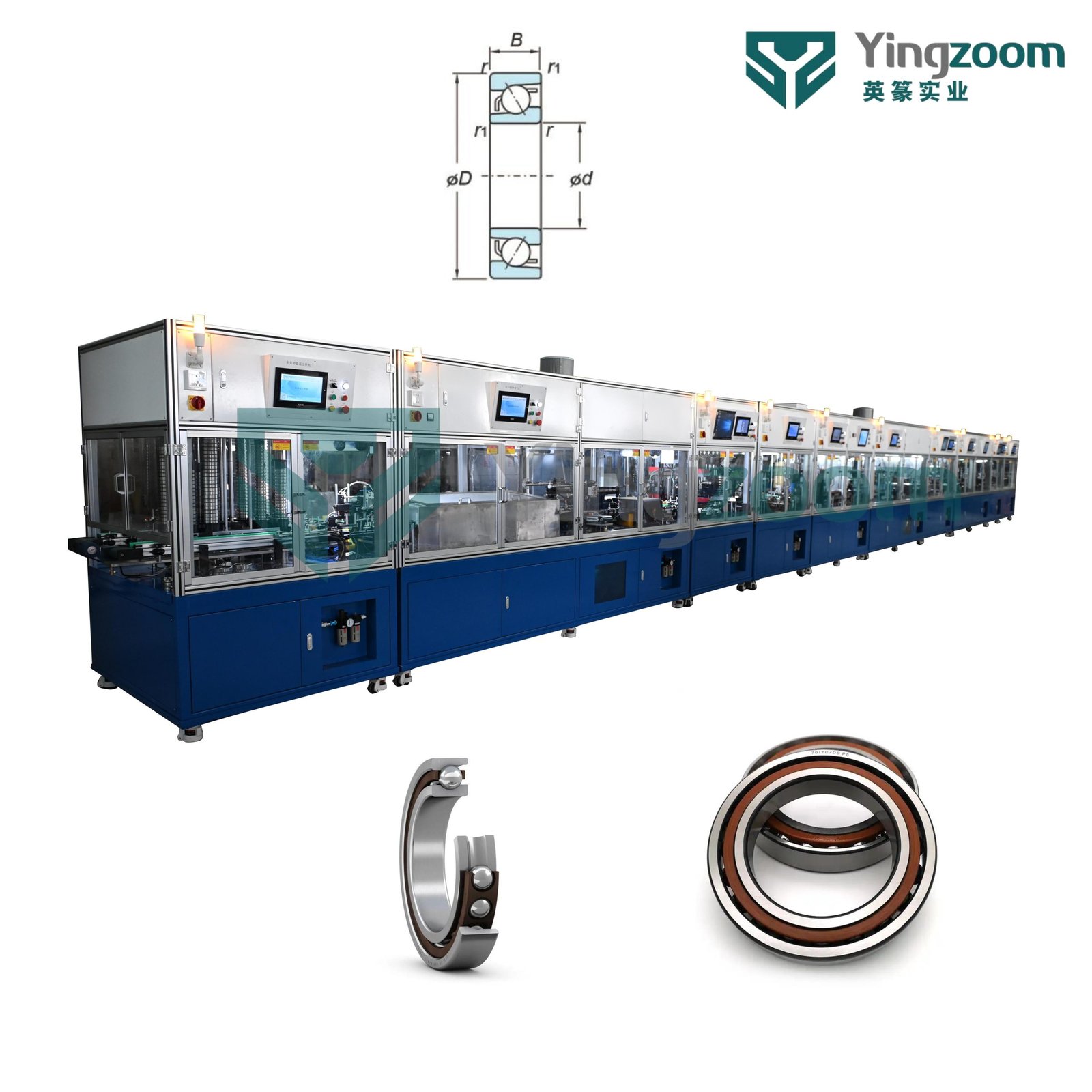 Automatic Angular Contact Ball Bearing Assembly and Production Line