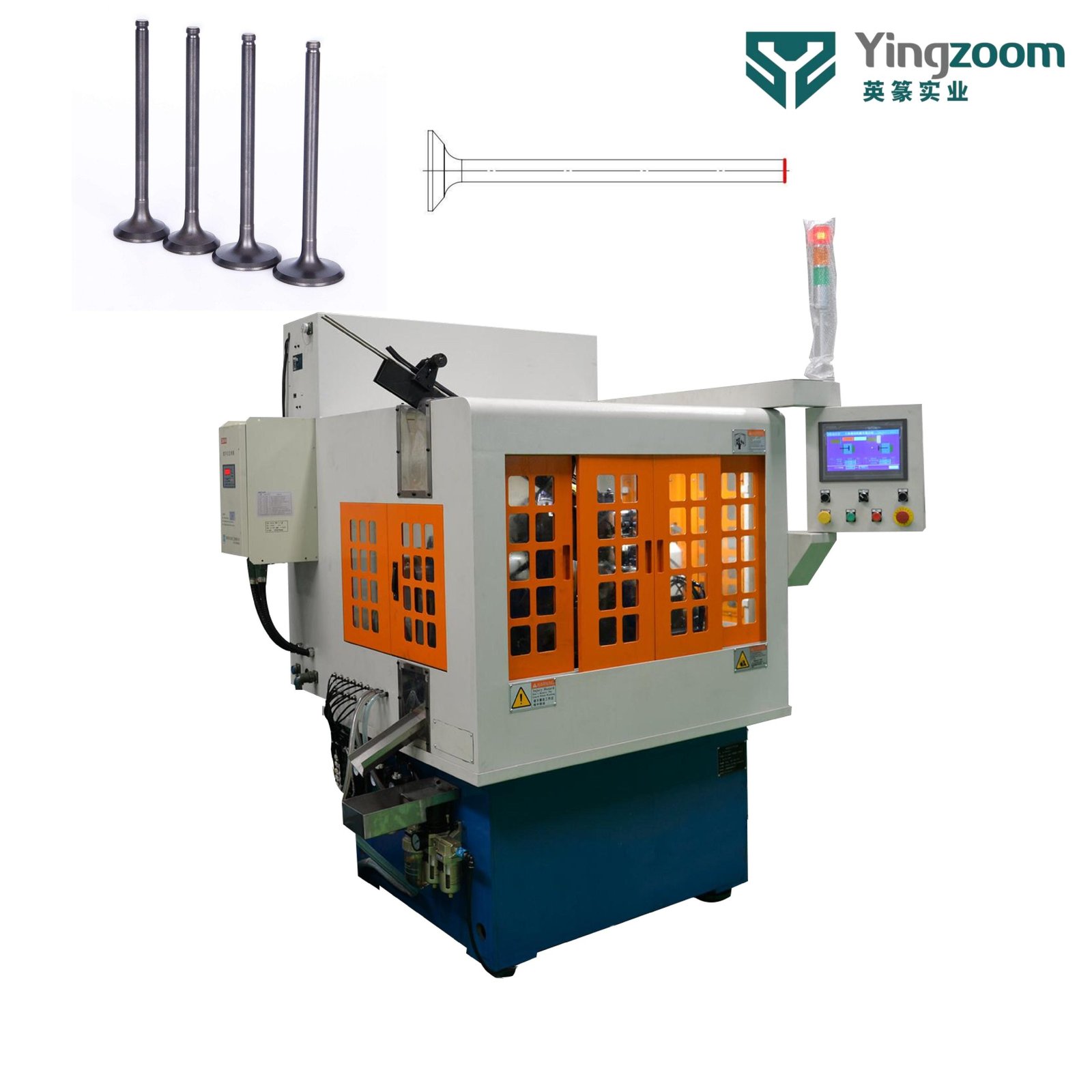 Automatic Car Spare Parts Exhaust Valve Rod End Face Grinding Machine