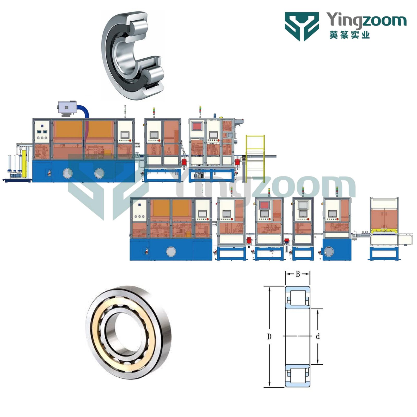 Automatic Short Cylindrical Roller Bearing Assembly and Production Line