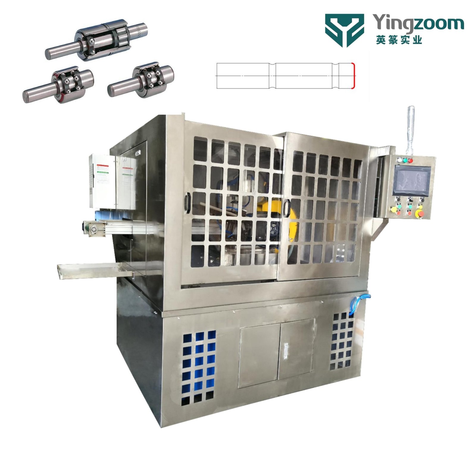 Automatic Water Pump Bearing Mandrel Double Station End Face Grinding Machine